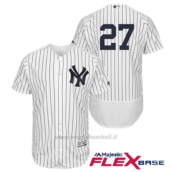 Maglia Baseball Uomo New York Yankees Giancarlo Stanton Bianco Autentico Collezione Flex Base